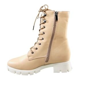 Journee Collection Womens Madelynn‎ Block Heel Booties, Tan Color, Size 9, NWOT